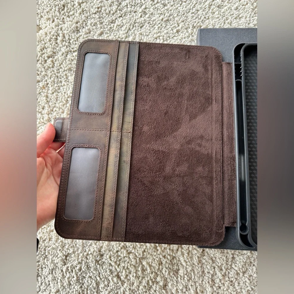 BRAND NEW 🆕 IPad cover case leather iPad case iPad Air 10 leather NEVER USED